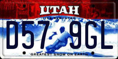 UT license plate D579GL