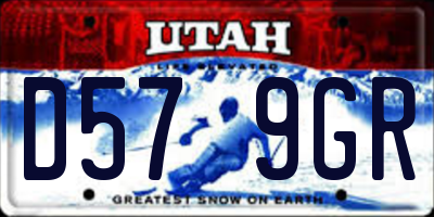 UT license plate D579GR