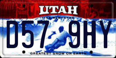 UT license plate D579HY