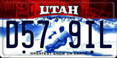 UT license plate D579IL