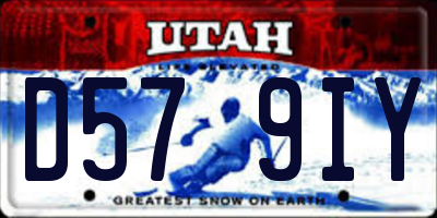 UT license plate D579IY