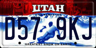 UT license plate D579KJ