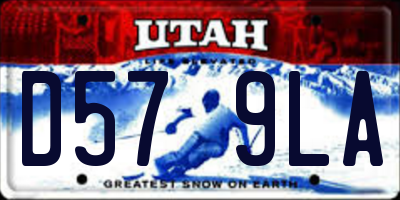 UT license plate D579LA