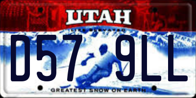 UT license plate D579LL