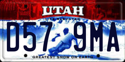 UT license plate D579MA