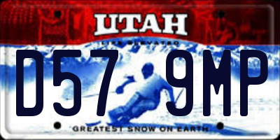 UT license plate D579MP