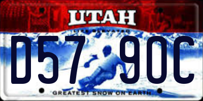 UT license plate D579OC