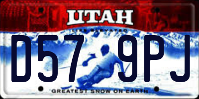 UT license plate D579PJ