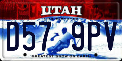 UT license plate D579PV