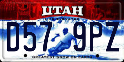 UT license plate D579PZ