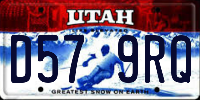 UT license plate D579RQ