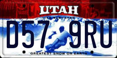 UT license plate D579RU