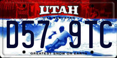 UT license plate D579TC