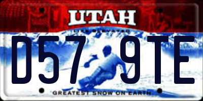 UT license plate D579TE