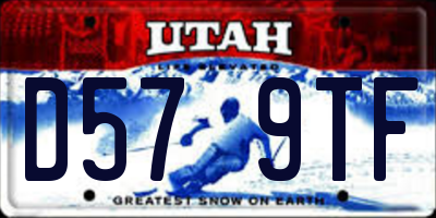 UT license plate D579TF