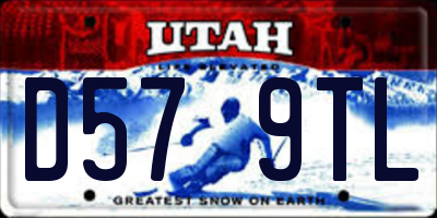 UT license plate D579TL