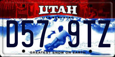 UT license plate D579TZ