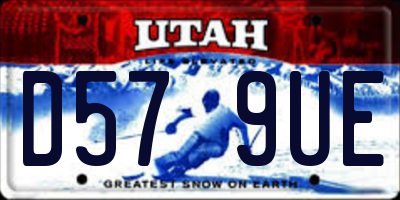 UT license plate D579UE