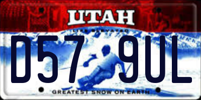 UT license plate D579UL