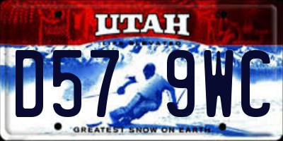 UT license plate D579WC