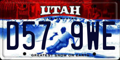 UT license plate D579WE