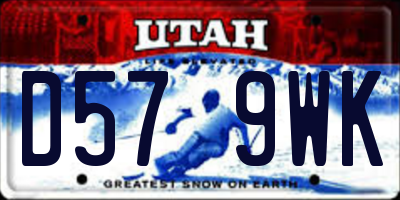 UT license plate D579WK
