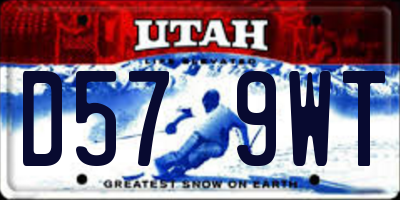 UT license plate D579WT