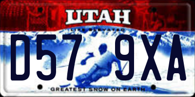 UT license plate D579XA
