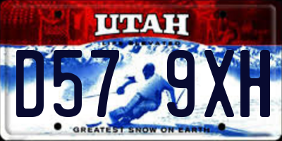 UT license plate D579XH