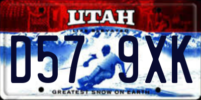 UT license plate D579XK