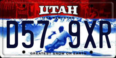 UT license plate D579XR