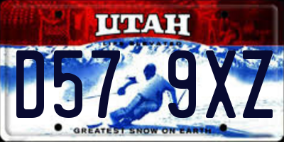 UT license plate D579XZ