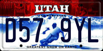 UT license plate D579YL