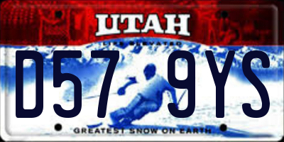 UT license plate D579YS