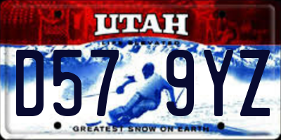 UT license plate D579YZ