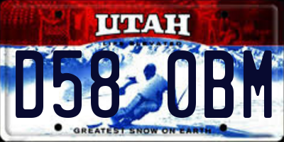 UT license plate D580BM