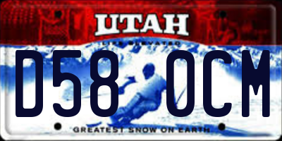 UT license plate D580CM