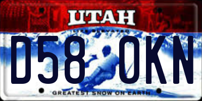 UT license plate D580KN