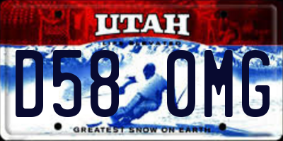 UT license plate D580MG