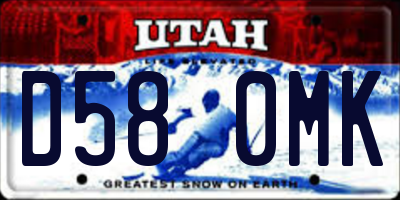 UT license plate D580MK