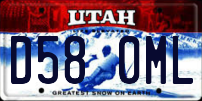UT license plate D580ML