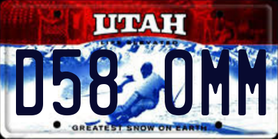 UT license plate D580MM
