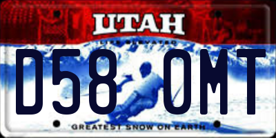 UT license plate D580MT