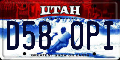 UT license plate D580PI