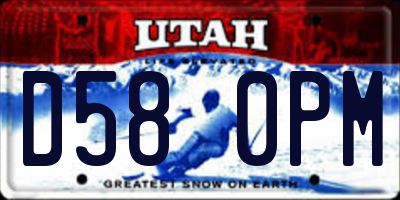 UT license plate D580PM