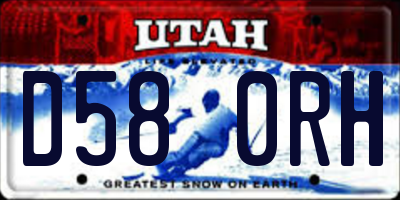 UT license plate D580RH