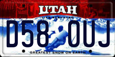 UT license plate D580UJ