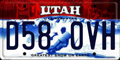 UT license plate D580VH
