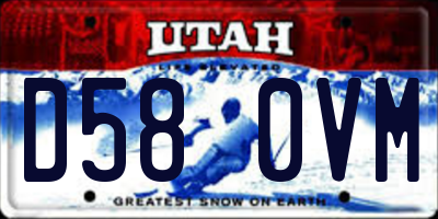 UT license plate D580VM