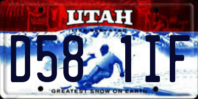 UT license plate D581IF